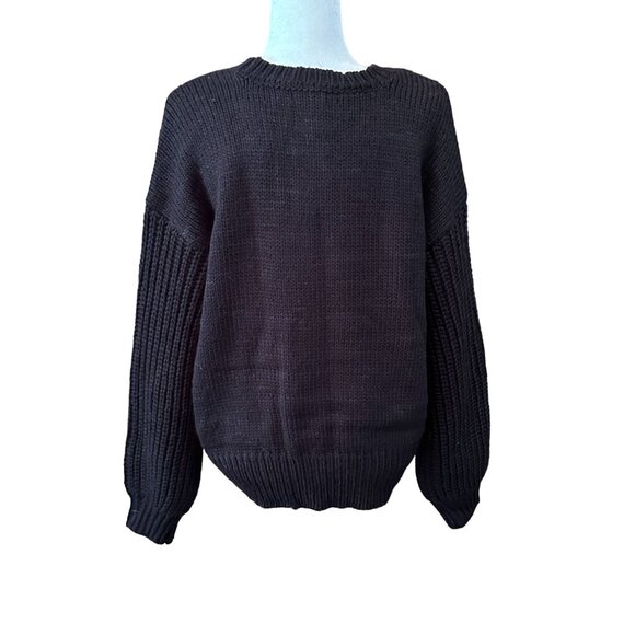 Forever 21+ Womens Black Cable Knit Sweater 2X NWT - Picture 5 of 7